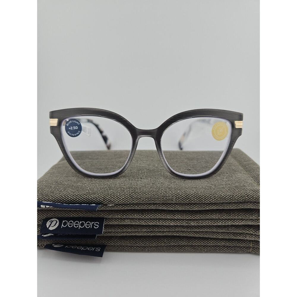 Peepers Marquee With Blue Light Filtering Black Sands Quartz 2.50 NEW